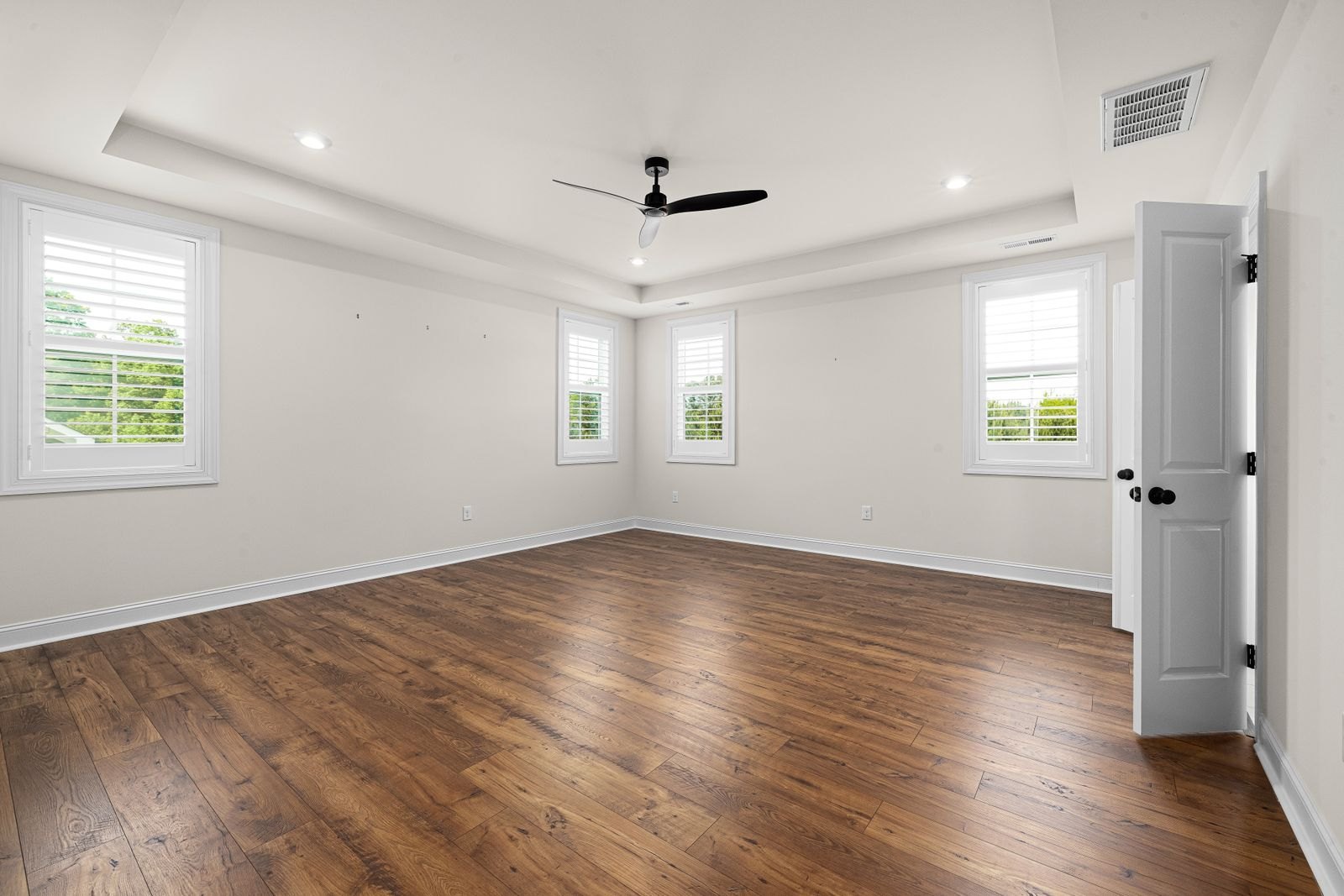 An empty room in a house between occupants